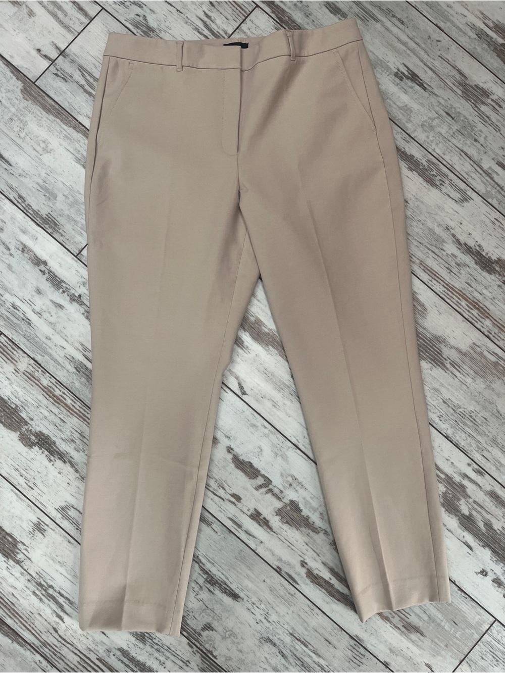 White House Black Market Beige Slim Ankle Trousers Womens 14L Comfort Stretch - Picture 14 of 14